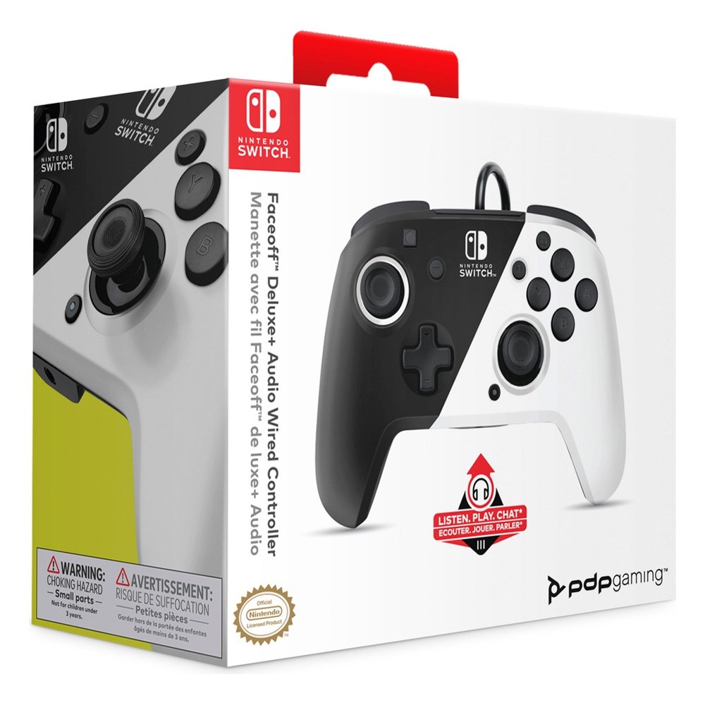 Nintendo Switch Faceoff Deluxe Controller + Audio – Black & White Gamepad/joystick SOPING.RS 43 Nintendo Switch Faceoff Deluxe Controller + Audio - Black & White - Слика 3