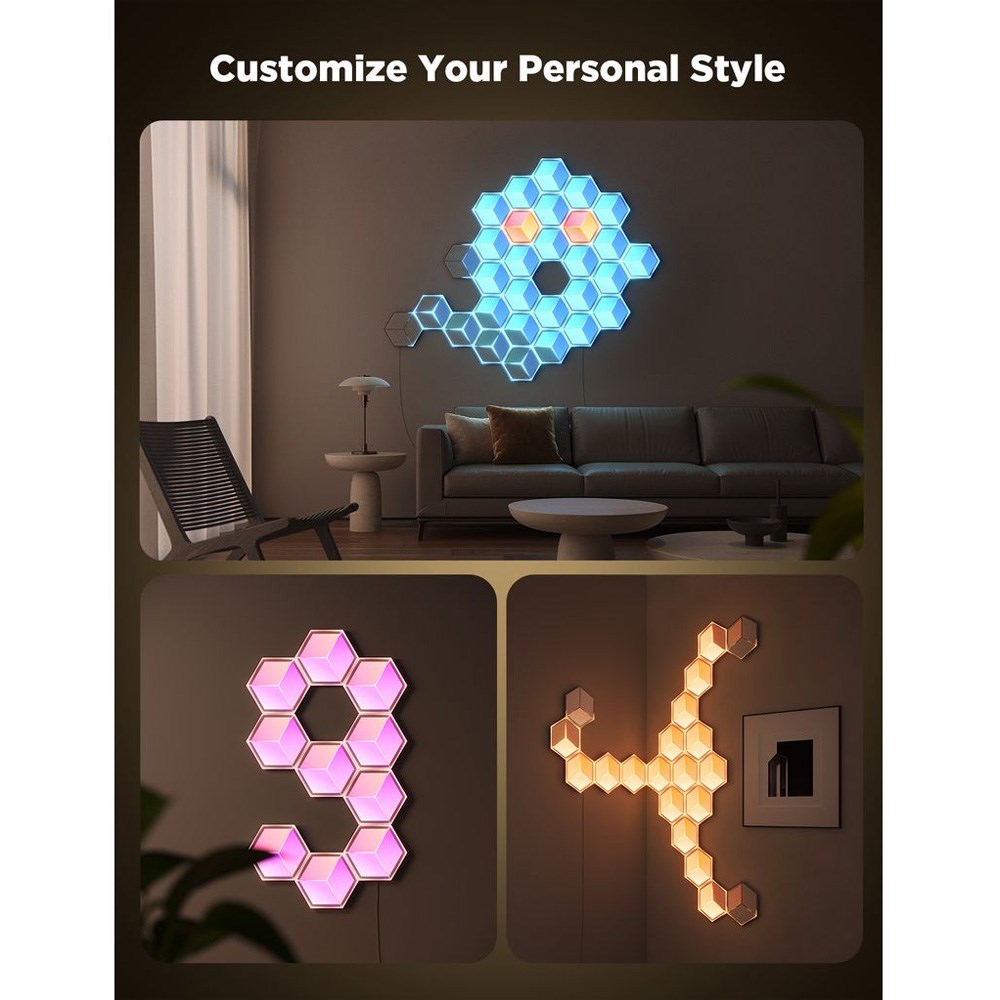 Govee Glide Hexagon Light Panels Ultra 7 Pack LED rasveta SOPING.RS 42 Govee Glide Hexagon Light Panels Ultra 7 Pack - Слика 2
