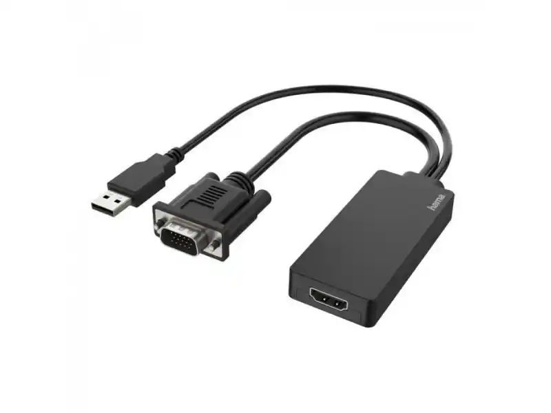 Adapter konverter VGA-USB – HDMI Hama 200342 M/|Ž Video adapteri SOPING.RS 41 Adapter konverter VGA-USB - HDMI Hama 200342 M/|Ž