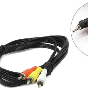 CCA-4P2R-2M Gembird Jack AV 3.5mm 4-pin, cable Jack AV 3.5mm male - 3x RCA male 2m black