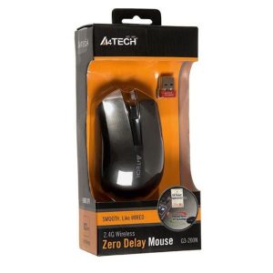 A4-G3-200N-1 A4Tech V-Track bežični optički miš 2.4GHz, 125Hz/1000 Dpi, 107mm, USB
