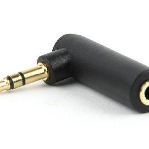A-3.5M-3.5FL Gembird 3.5 mm stereo audio right angle adapter, 90°