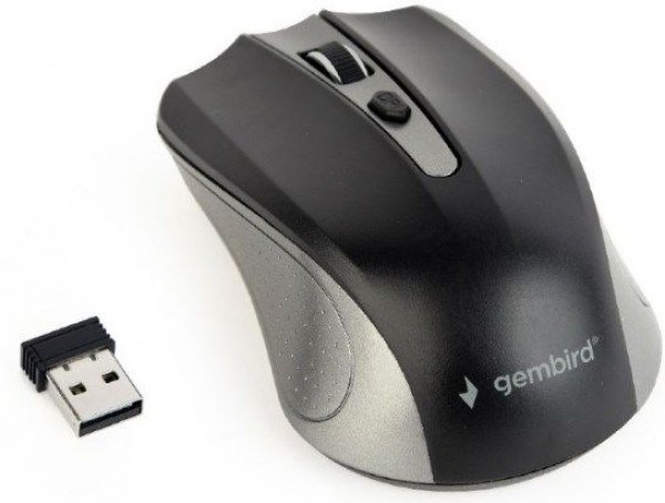 MUSW-4B-04-GB Gembird Bežični miš 2,4GHz optički USB 800-1600Dpi spacegrey/black 99mm Miševi SOPING.RS 42 MUSW-4B-04-GB Gembird Bežični miš 2,4GHz optički USB 800-1600Dpi spacegrey/black 99mm - Слика 2
