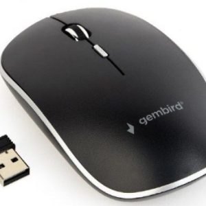 MUSW-4B-01 Gembird Bežični miš 2,4GHz optički USB 800-1600Dpi black 115mm, visina-30mm fok