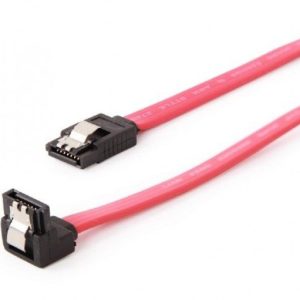 CC-SATAM-DATA90 Gembird Metal clips, Serial ATA data kabl flat 0,5m 90 degree bent connector A - CC-SATAM-DATA90