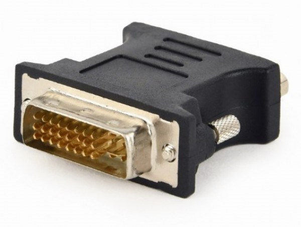 A-DVI-VGA-BK Gembird Adapter DVI-I 24+5-pin male to VGA 15-pin HD (3 rows) female, black DVI-I TV i video oprema SOPING.RS 42 A-DVI-VGA-BK Gembird Adapter DVI-I 24+5-pin male to VGA 15-pin HD (3 rows) female, black DVI-I - Слика 2