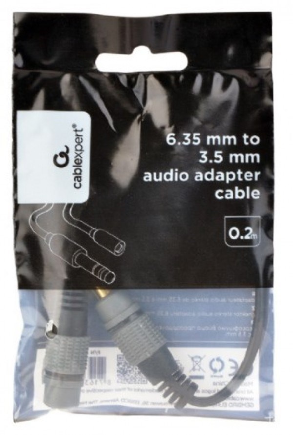 A-63M35F-0.2M Gembird 6.35mm to 3.5mm audio adapter cable, 0.2m Zvučnici i audio uređaji SOPING.RS 42 A-63M35F-0.2M Gembird 6.35mm to 3.5mm audio adapter cable, 0.2m - Слика 2