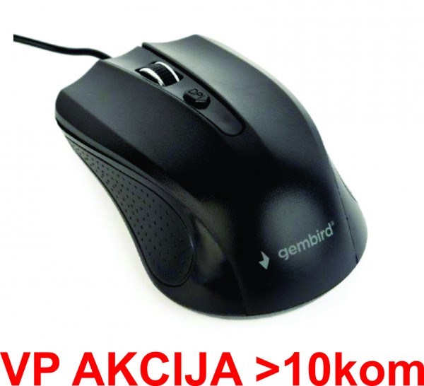 MUS-4B-01 ** Gembird Optički miš 800-1200Dpi 4-button black 99mm USB (220) Miševi SOPING.RS 43 MUS-4B-01 ** Gembird Optički miš 800-1200Dpi 4-button black 99mm USB (220) - Слика 3