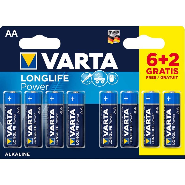 VARTA-4906SO AA 1.5V LR6 MN1500, PAK8 CK, ALKALNE baterije LONGLIFE POWER Baterije i punjači SOPING.RS 41 VARTA-4906SO AA 1.5V LR6 MN1500, PAK8 CK, ALKALNE baterije LONGLIFE POWER