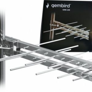 GMB-20E sa kutijom **Gembird Antena Loga UHF sa RF-Konektorom, 20elemenata, dužina 39cm, 6dB alu 585
