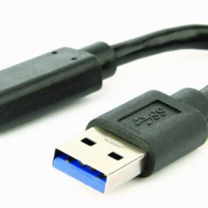 A-USB3-AMCF-01 Gembird USB 3.1 AM to Type-C female adapter cable, 10 cm, black
