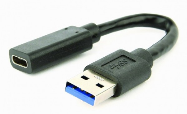 A-USB3-AMCF-01 Gembird USB 3.1 AM to Type-C female adapter cable, 10 cm, black USB kablovi SOPING.RS 41 A-USB3-AMCF-01 Gembird USB 3.1 AM to Type-C female adapter cable, 10 cm, black