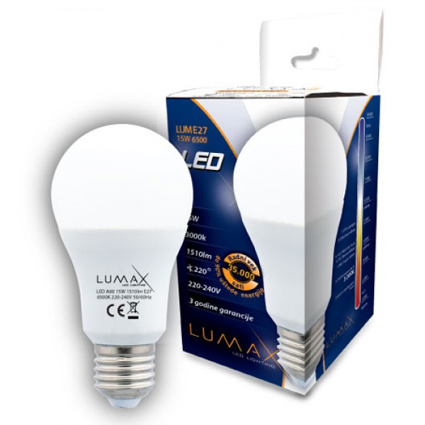 Led sijalica Lumax LUME27-15W 6500K dnevno svetlo LED rasveta SOPING.RS 41 Led sijalica Lumax LUME27-15W 6500K dnevno svetlo