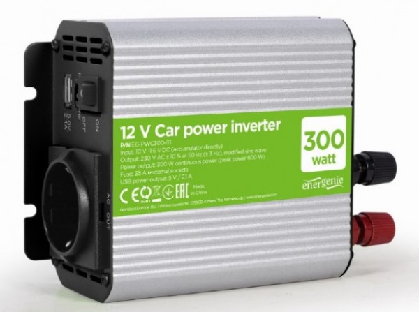 EG-PWC300-01 Gembird 12V Auto inverter DC/AC 300W+USB port Ostalo SOPING.RS 41 EG-PWC300-01 Gembird 12V Auto inverter DC/AC 300W+USB port