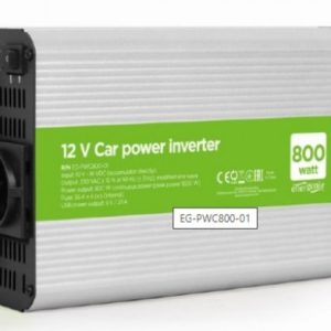 EG-PWC800-01 Gembird 12V Auto inverter DC/AC 800W+USB port