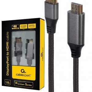CC-DP-HDMI-4K-6 Gembird DisplayPort na HDMI interface kabl,4K at 60 Hz, Premium Series 1.8m