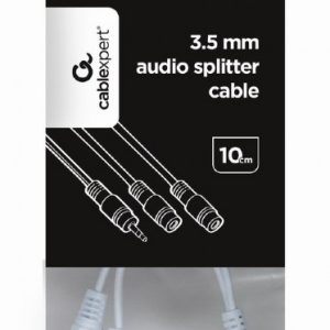 CCA-415W Gembird 3.5mm stereo plug to 2X3.5mm stereo socket 10cm audio splitter kabl