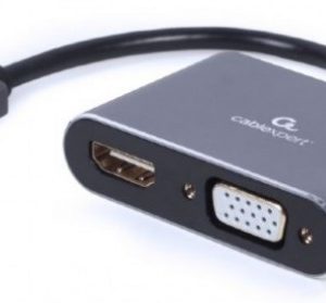 A-USB3-HDMIVGA-01 Gembird USB to HDMI + VGA display adapter, space grey