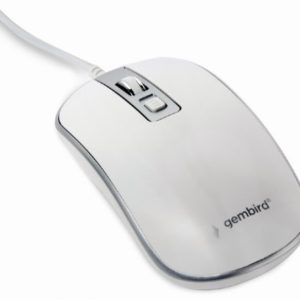 MUS-4B-06-WS Gembird Optički miš 800-1200Dpi 4-button 99mm white/silver USB