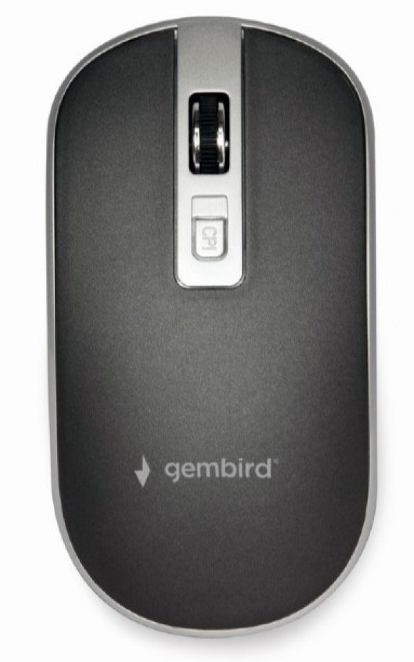 MUSW-4B-06-BS Gembird Bežični miš 2,4GHz optički USB 800-1600Dpi black/silver 115mm Miševi SOPING.RS 42 MUSW-4B-06-BS Gembird Bežični miš 2,4GHz optički USB 800-1600Dpi black/silver 115mm - Слика 2