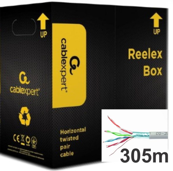 FPC-5004E-SOL Gembird FTP cat.5E Indoor solid PREMIUM CCA kotur 305m Mrežni kablovi SOPING.RS 42 FPC-5004E-SOL Gembird FTP cat.5E Indoor solid PREMIUM CCA kotur 305m - Слика 2