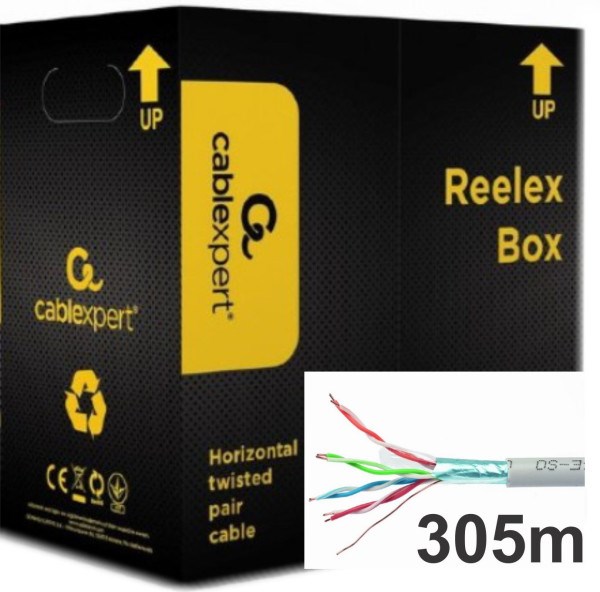 FPC-5004E-SO Gembird FTP cat.5E Indoor solid CU kotur 305m Mrežni kablovi SOPING.RS 42 FPC-5004E-SO Gembird FTP cat.5E Indoor solid CU kotur 305m - Слика 2