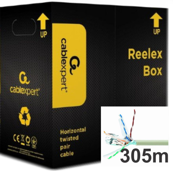 FPC-6004-SO Gembird FTP cat.6 Indoor solid Cu – Bakarni 305m Mrežni kablovi SOPING.RS 41 FPC-6004-SO Gembird FTP cat.6 Indoor solid Cu - Bakarni 305m