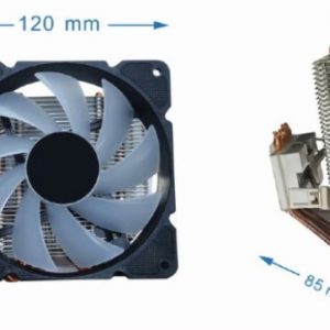 CPU-HURACAN-ARGB-X140 Gembird  UNI kuler 100W 120mm.Fan +/-1600rpm 26dBa LGA 775/115x/1200/AMD