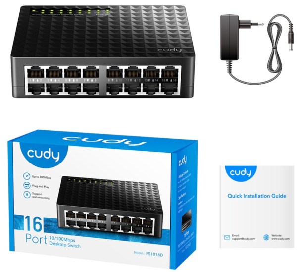 Cudy FS1016D 16-Port 10/100M Base-TX Port Switch Svičevi SOPING.RS 42 Cudy FS1016D 16-Port 10/100M Base-TX Port Switch - Слика 2