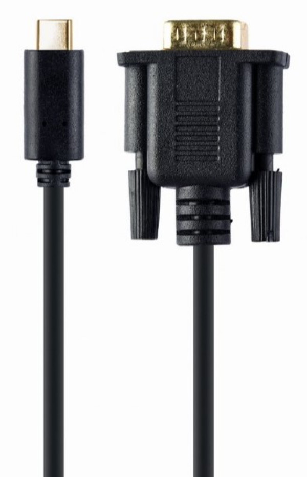A-CM-VGAM-01 Gembird USB-C to VGA-M adapter, 2 m, black, blister USB adapteri SOPING.RS 41 A-CM-VGAM-01 Gembird USB-C to VGA-M adapter, 2 m, black, blister