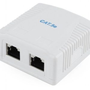 NCAC-2F5E-01 Gembird CAT5E FTP kutija za površinsku montažu sa 2 porta za RJ45