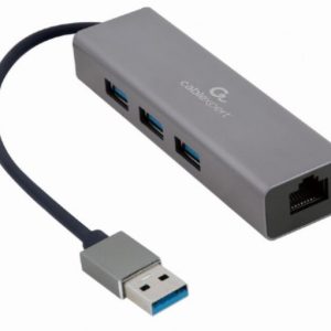 A-AMU3-LAN-01 Gembird USB AM Gigabit network adapter with 3-port USB 3.0 hub