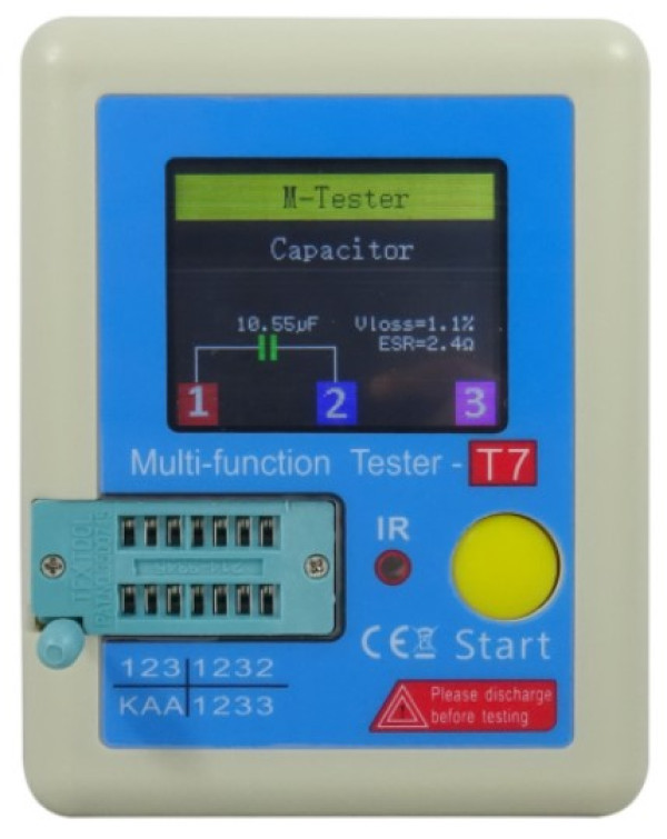 Tester elektronskih komponenti LCR-T7 za diode, duple diode, otpornike, kondenzatore, induktore.. Alati SOPING.RS 41 Tester elektronskih komponenti LCR-T7 za diode, duple diode, otpornike, kondenzatore, induktore..