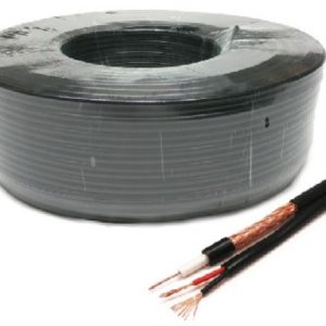 KABL-COAX-RG59+2X0.75 CCA/PE/100M Outdoor Koaksialni kabl sa napojnim kablom 2x0,75mm black 100m