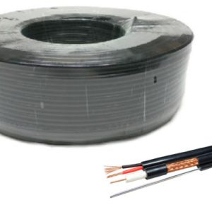 KABL-COAX-RG59+2X0.75 CCA/PE/100M/MSG Outdoor Koaksialni kabl sa napojnim kablom 2x0,75 + SAJLA 100m