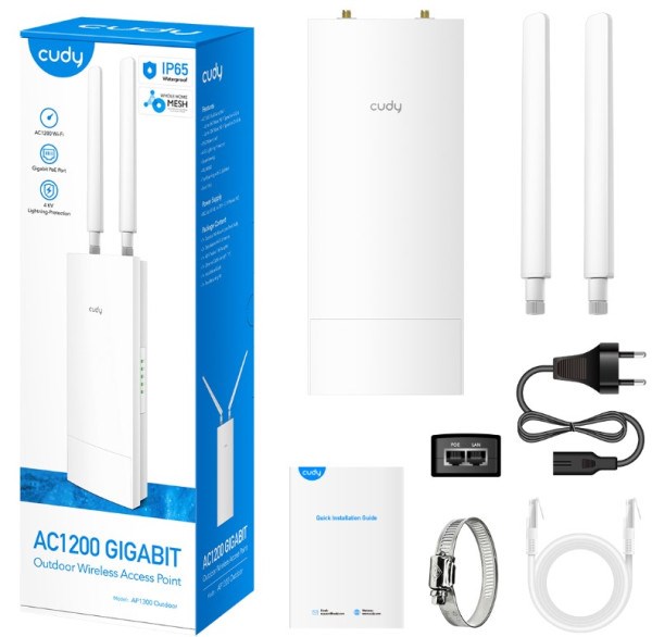 Cudy AP1300 Outdoor AC1200 Gigabit Wireless Access Point, MU-MIMO/OFDMA, Mesh, IP65 Wireless SOPING.RS 44 Cudy AP1300 Outdoor AC1200 Gigabit Wireless Access Point, MU-MIMO/OFDMA, Mesh, IP65 - Слика 4