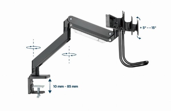 MA-DA3-03 Gembird Podesivi stoni držač za tri monitora, tilt, 17-27 max.3x6kg TV i video oprema SOPING.RS 42 MA-DA3-03 Gembird Podesivi stoni držač za tri monitora, tilt, 17-27 max.3x6kg - Слика 2
