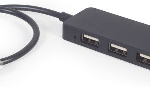 UHB-CM-U2P4-01 Gembird 4-port USB Type-C HUB, black