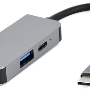 USB Type-C 3-in-1 multi-port adapter (USB port + HDMI + PD), silver - A-CM-COMBO3-02