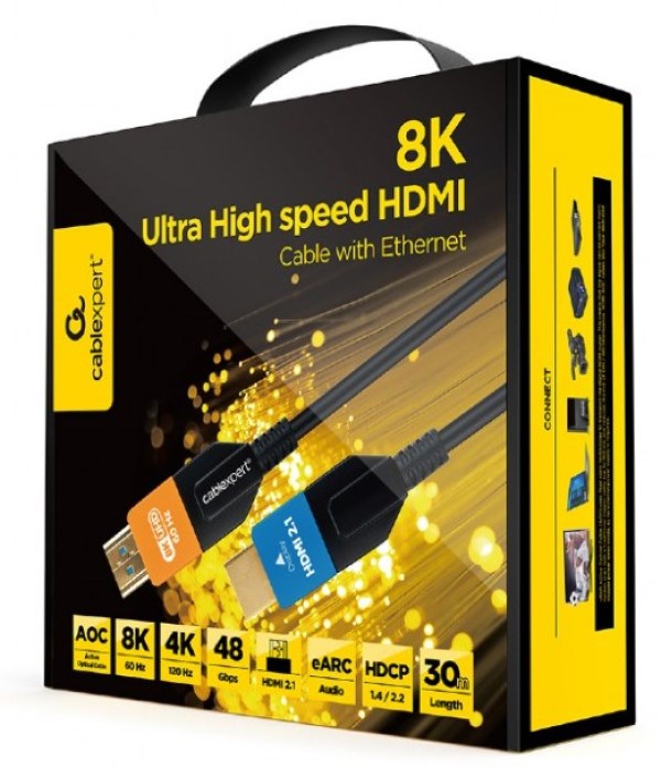 CC-HDMI8K-AOC-30M Gembird Active Optical (AOC) ULTRA High speed HDMI 2.1 8K UHD with Ethernet 30m HDMI kablovi SOPING.RS 43 CC-HDMI8K-AOC-30M Gembird Active Optical (AOC) ULTRA High speed HDMI 2.1 8K UHD with Ethernet 30m - Слика 3