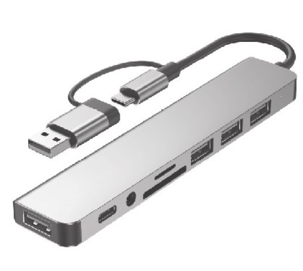A-CM-COMBO8-06 ** Gembird USB-A + USB-C multi-port 8-in-1 USB3.0+USB2.0+SD+3.5mm+Data (759) USB adapteri SOPING.RS 43 A-CM-COMBO8-06 ** Gembird USB-A + USB-C multi-port 8-in-1 USB3.0+USB2.0+SD+3.5mm+Data (759) - Слика 3