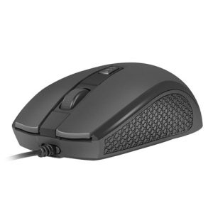 HOOPOE 2, Optical Mouse 1600 DPI, 4 Buttons, USB, Black, Cable 1,8m - NMY-1798
