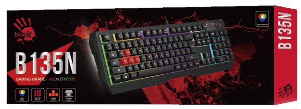 A4-B135N A4Tech Bloody Gejmerska svetleca tastatura(NEON LED), black, USB, US layout Tastature SOPING.RS 43 A4-B135N A4Tech Bloody Gejmerska svetleca tastatura(NEON LED), black, USB, US layout - Слика 3