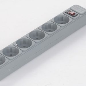 Surge Protection Power strip, 6 sockets, 3m, 16A Automatic Circuit Breaker, Power Switch, Grey - SPG6-B-10C