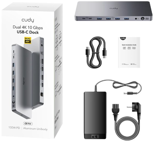 Cudy CS700 13-IN-1 10Gbps USB-C Dual 4K Docking Station | 150W PSU Svičevi SOPING.RS 45 Cudy CS700 13-IN-1 10Gbps USB-C Dual 4K Docking Station | 150W PSU - Слика 5