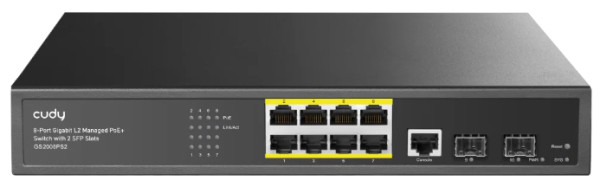 Cudy GS2008S2 8-Port Layer 2 Managed Gigabit Switch with 2 Gigabit SFP Slots Svičevi SOPING.RS 41 Cudy GS2008S2 8-Port Layer 2 Managed Gigabit Switch with 2 Gigabit SFP Slots