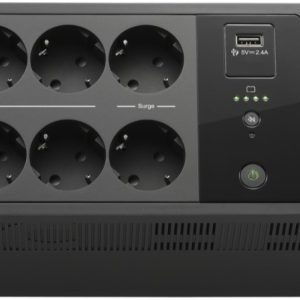 APC Back-UPS 650VA, Standby, Floor, 650VA/400W, 230V, AVR, 8x Schuko (6x Full + 2x Surge), USB Type- - BE650G2-GR