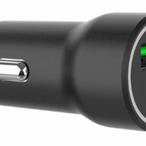 TA-UC-A2PDQC20-CAR-01 Gembird 2-port USB car fast charger, Type-C PD, 20 W, black