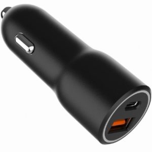 TA-UC-AC2PDQC38-CAR-01 Gembird 2-port USB brzi punjač za auto, Type-C PD, 38W, black