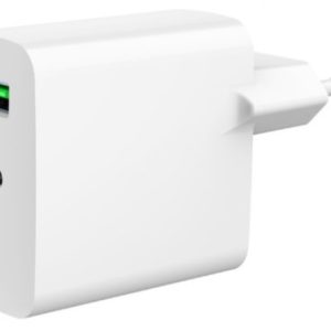 TA-UC-PDQC20L-W-01 Gembird punjač 20W, 2-port (USB-A+USB-C) LED, white